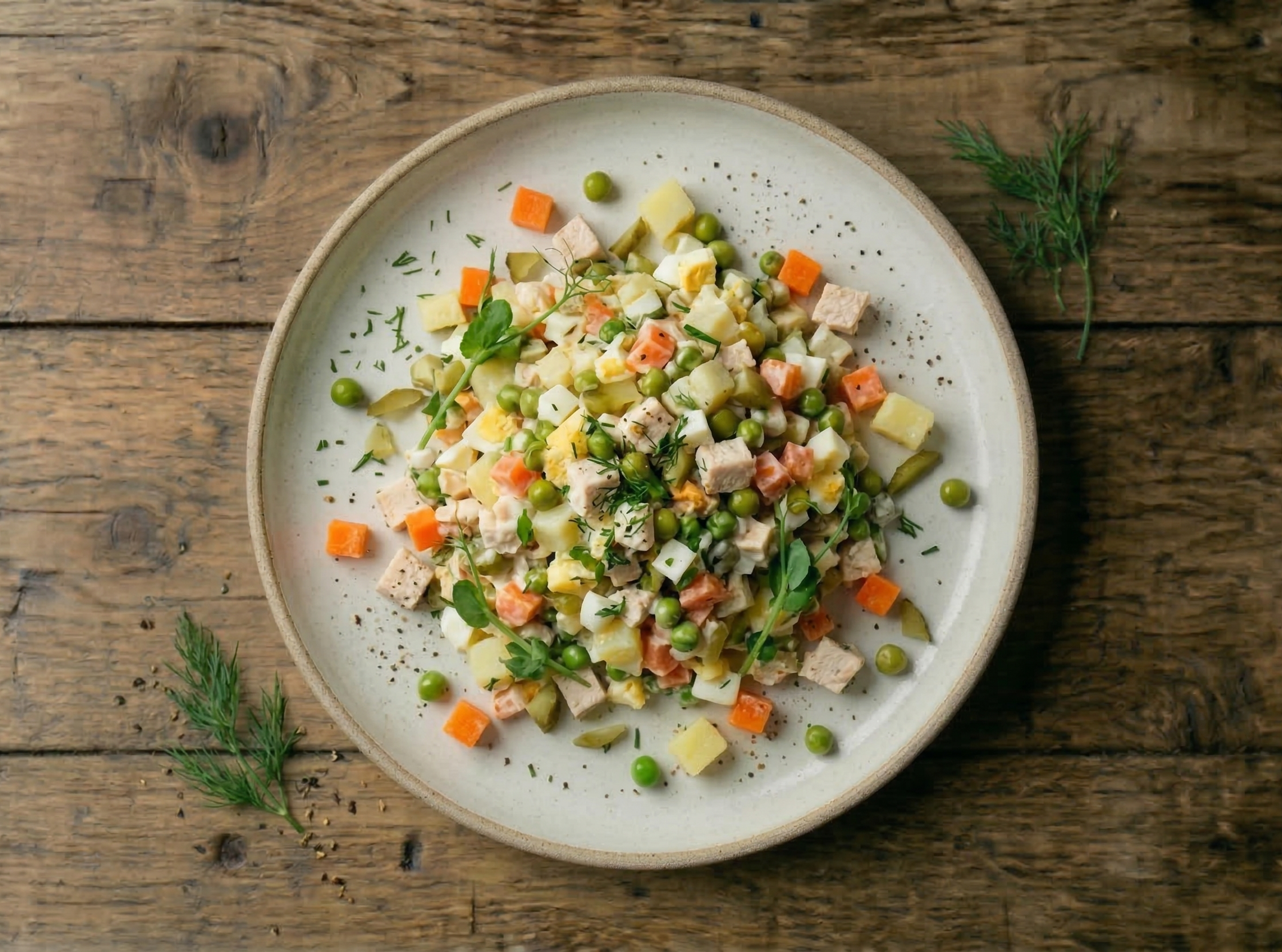 Оливье с курицей